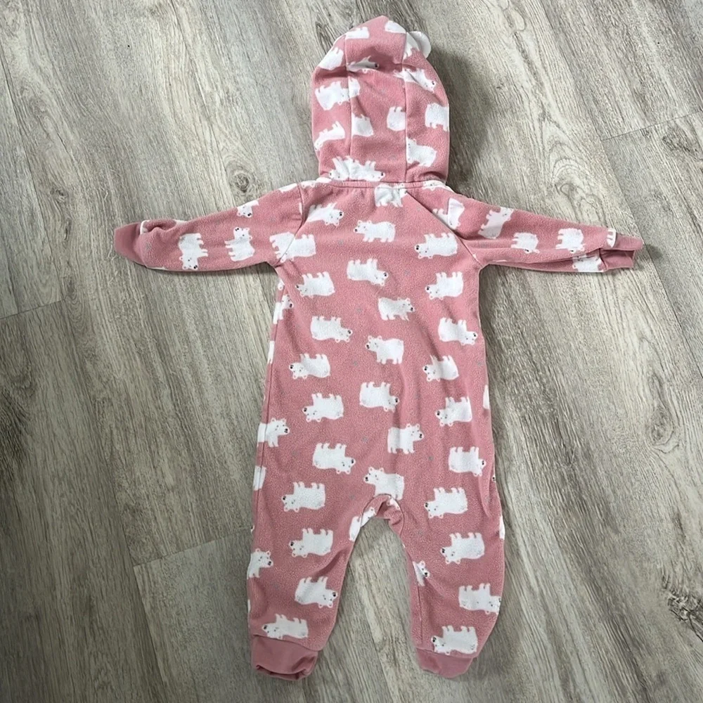 Carters fleece hooded one piece 9m
